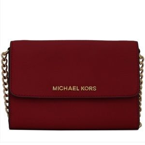 Michael Kors jet set travel saffiano crossbody bag